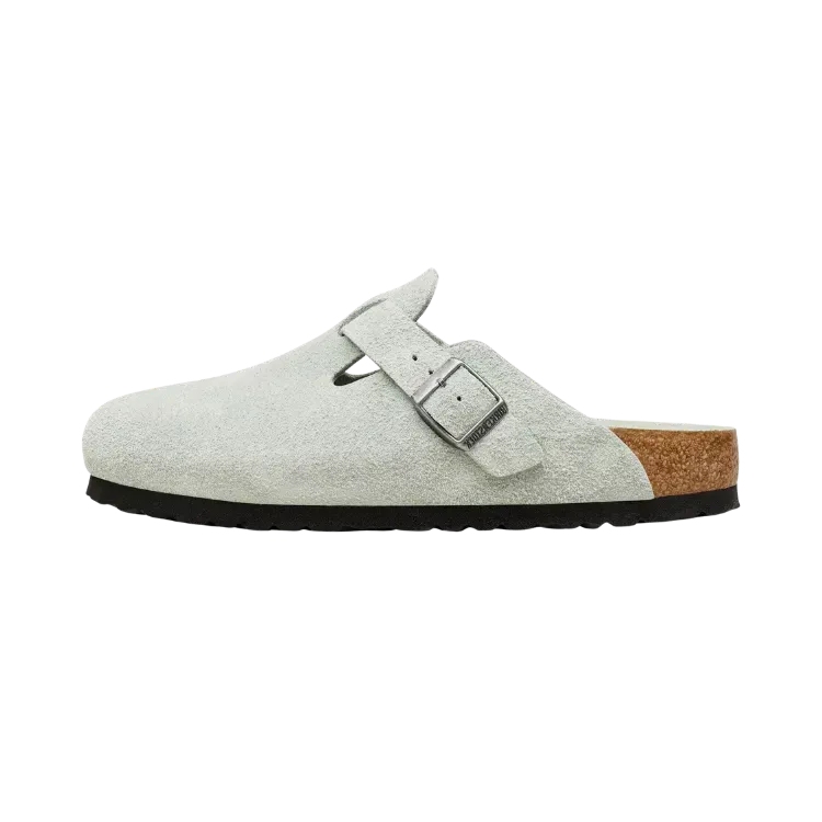 Birkenstock Boston Soft Footbed Suede Taupe - Droper