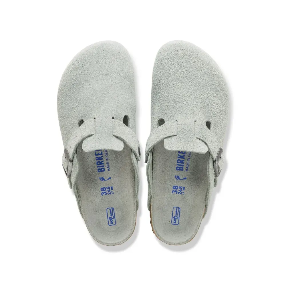 Birkenstock Clog Boston Suede Pure Sage foto 2