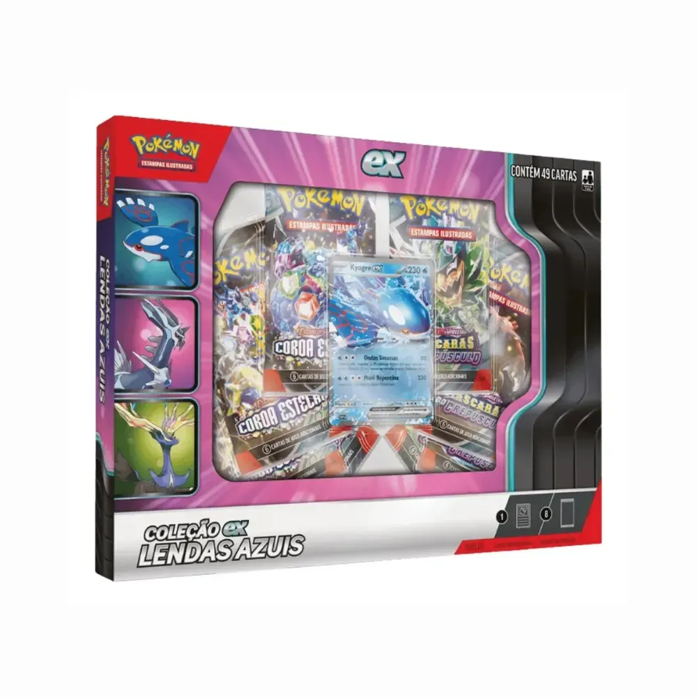 Box Coleção ex Lendas Azuis (Kyogre ex) Pokémon TCG PT-BR - Droper