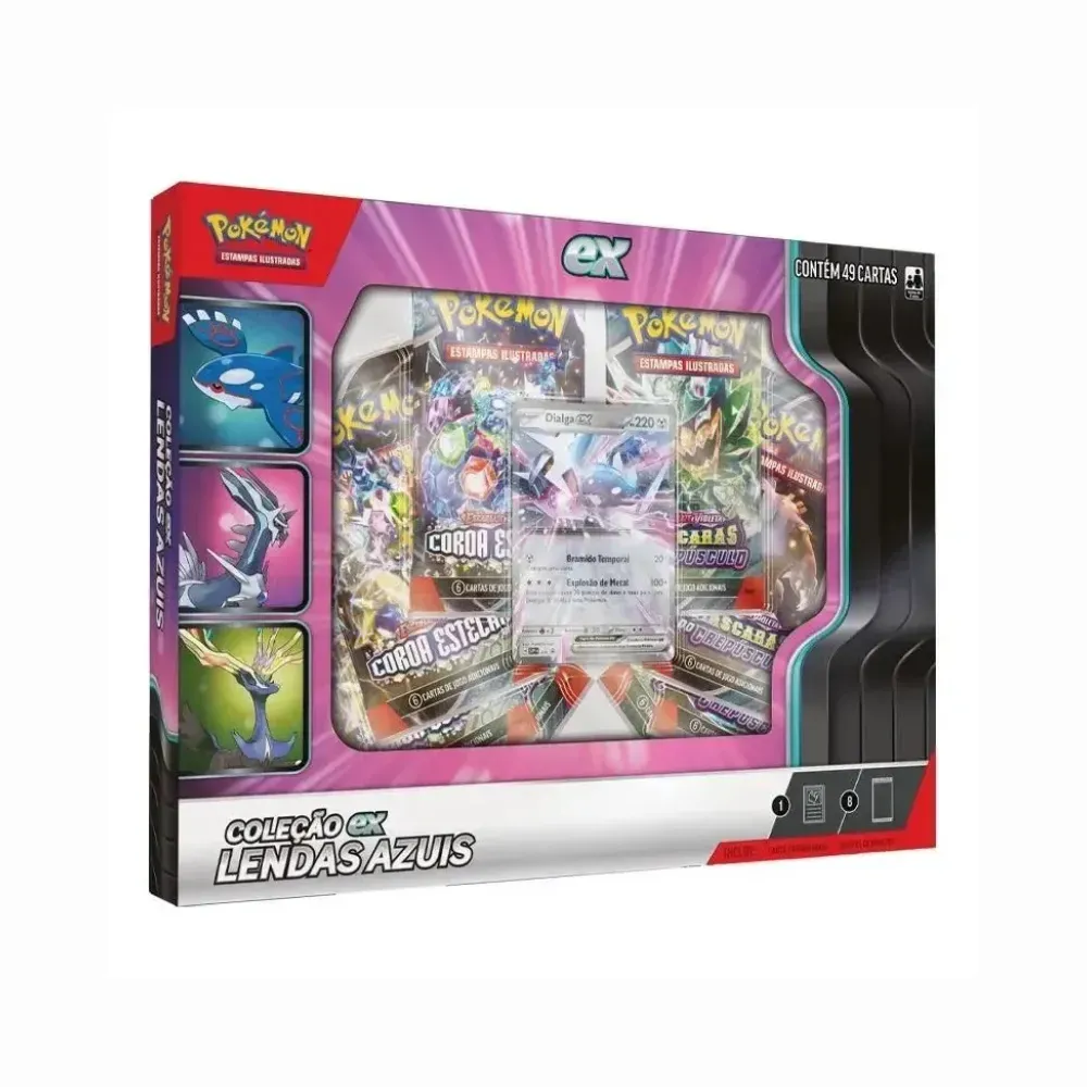 Box Coleção ex Lendas Azuis (Dialga ex) Pokémon TCG PT-BR - Droper