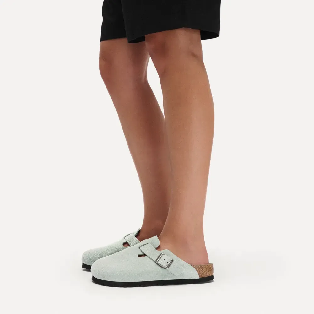 Birkenstock Clog Boston Suede Pure Sage foto 5