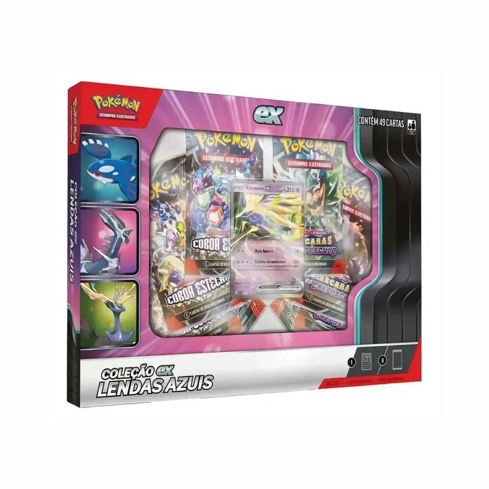 Box Coleção ex Lendas Azuis (Xerneas ex) Pokémon TCG PT-BR - Droper