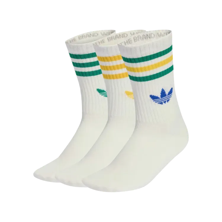 Kit Meia adidas Três Listras Off White