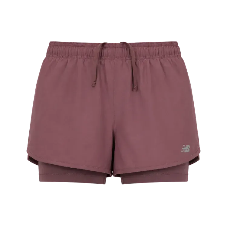 Short New Balance Sport Essentials 2 in 1 Brown