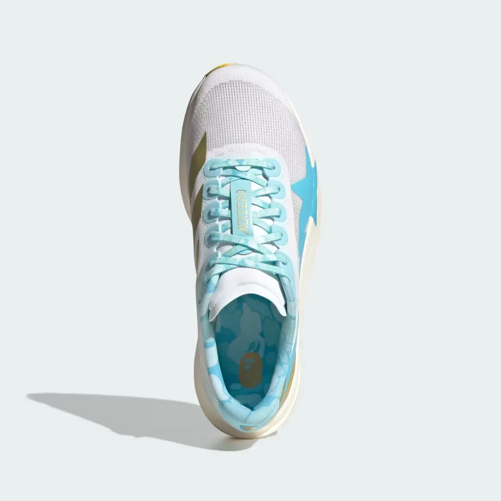 Imagem BAPE x adidas Adizero EVO SL Cloud White Gold Metallic Off White