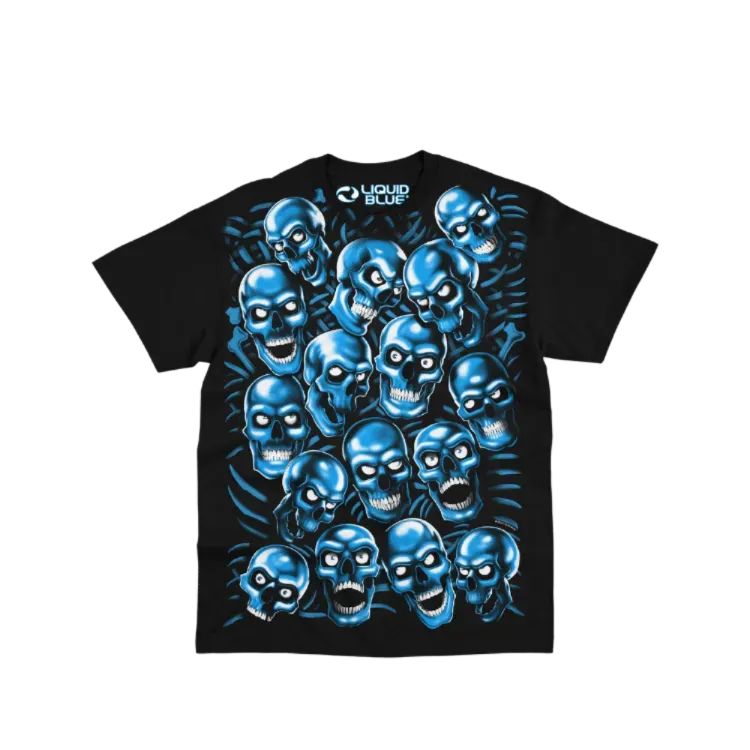 Camisa Liquid Blue Skull Pile Blue