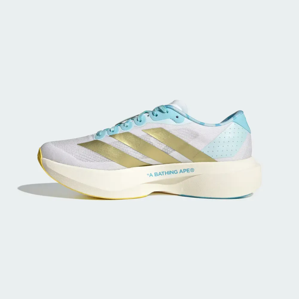 BAPE x adidas Adizero EVO SL Cloud White Gold Metallic Off White