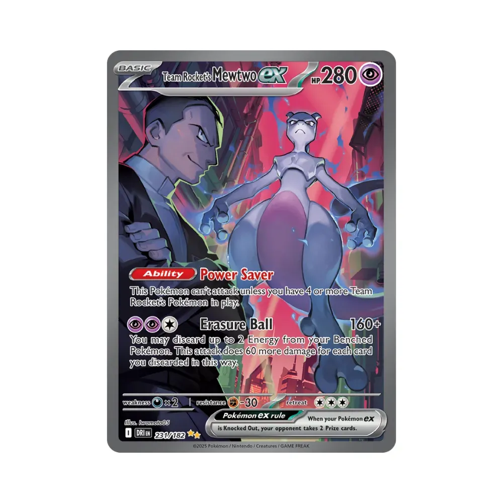 Mewtwo ex da Equipe Rocket (231/182) Rivais Predestinados Pokémon TCG foto 1