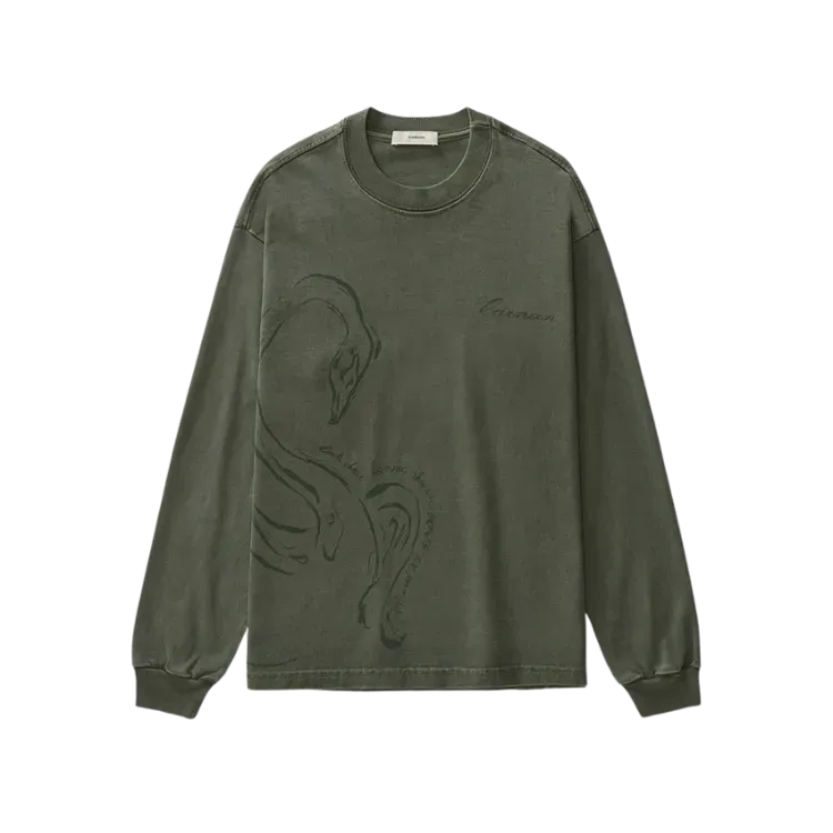 Camiseta Carnan Swan Long Sleeve Estonado Green