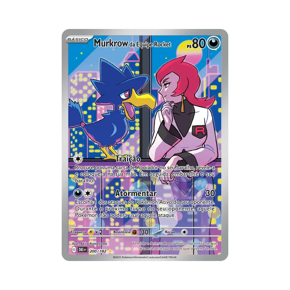 Murkrow da Equipe Rocket (200/182) Rivais Predestinados Pokémon