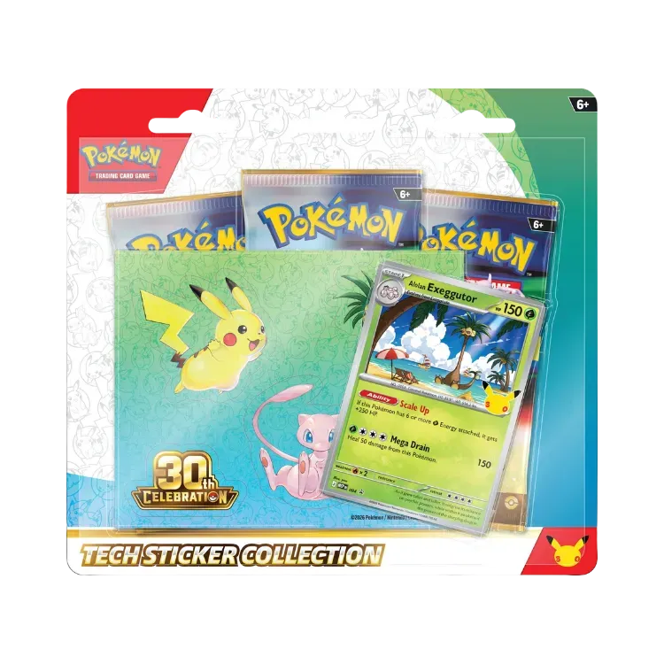 Blister Triplo Sticker Celebração de 30 Anos (Exeggutor) Pokémon TCG EN-US