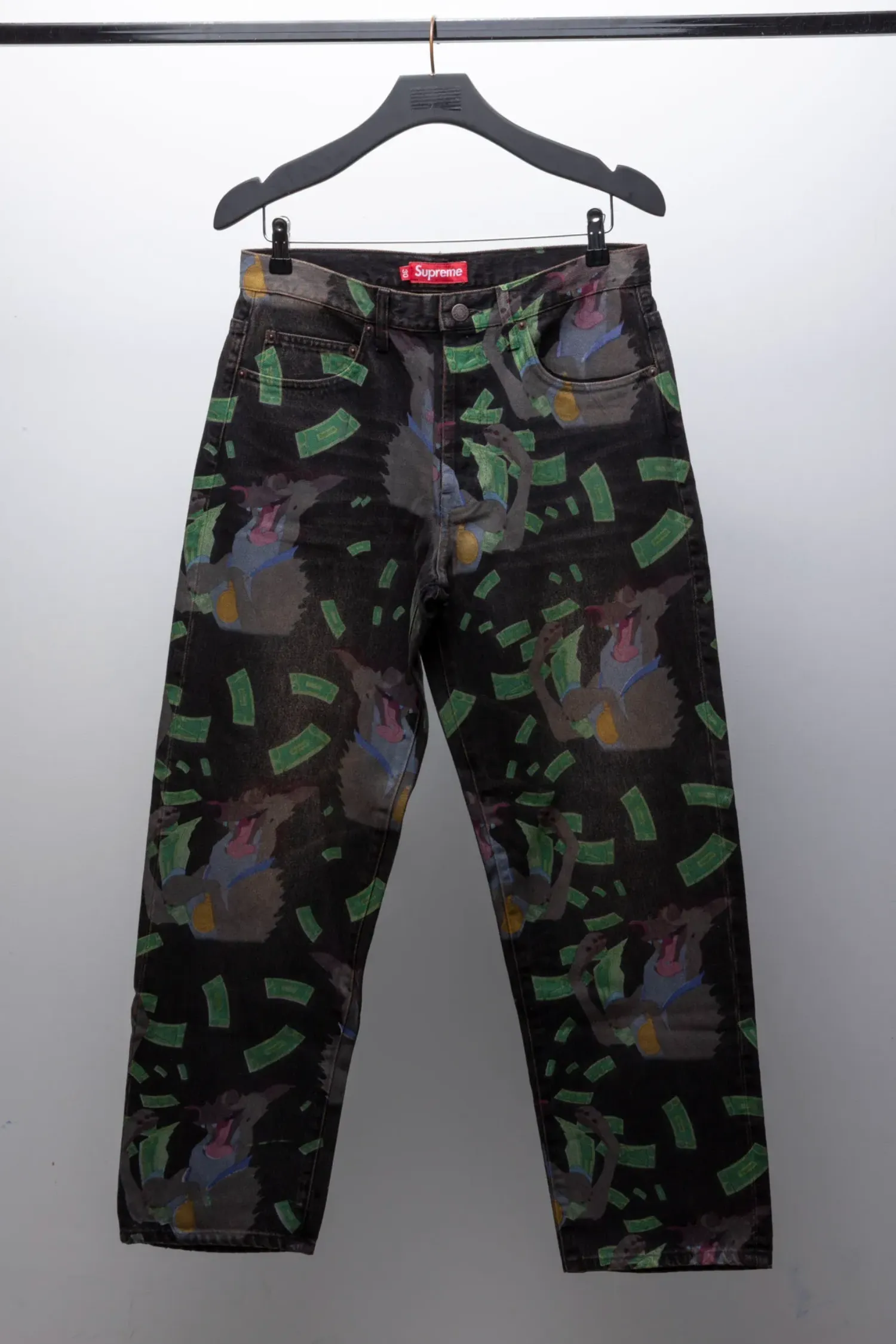Calça Supreme All Dogs Go To Heaven Loose Fit Jean Washed Black FW25-W11 — 40, Novo