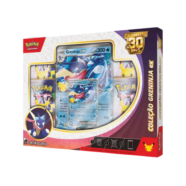 Box Coleção Celebração de 30 Anos (Greninja ex) Pokémon TCG PT-BR