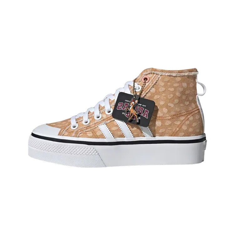 Disney x adidas Nizza Platform Mid Cloud White Legacy Burgundy Off White