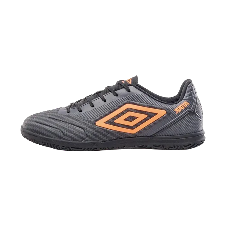 Umbro Chuteira Society Attak III Black Neon Orange