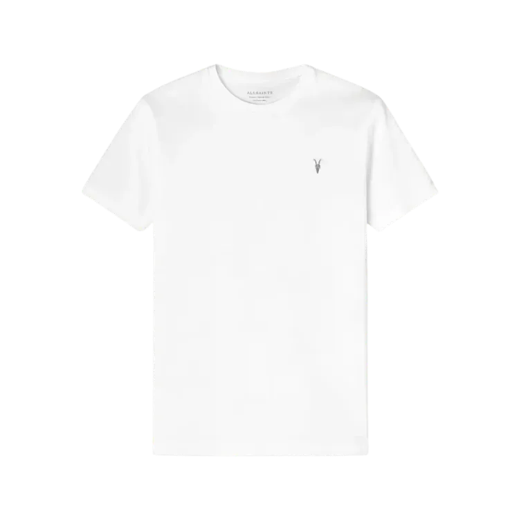 Camiseta AllSaints Brace Brushed Cotton Crew Neck Optic White