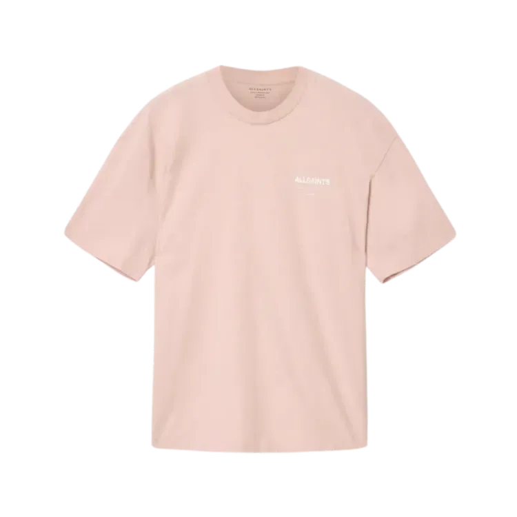 Camiseta AllSaints Underground Oversized Crew Neck Sunbaked Pink