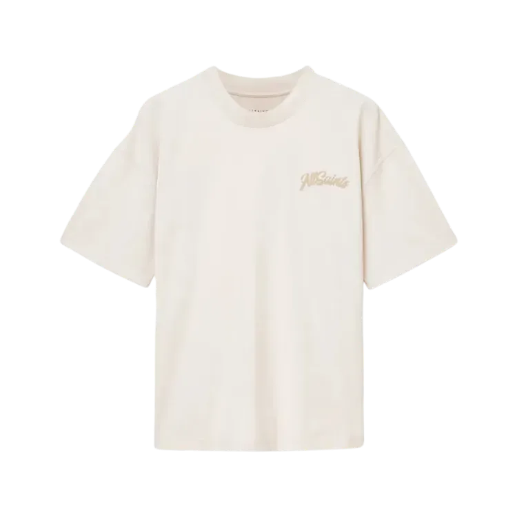 Camiseta AllSaints Odyssey Oversized Short Sleeve Crew Dusk White