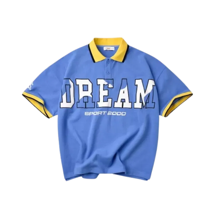Camiseta Vale Lives Forever Dreams Polo Casa Azul
