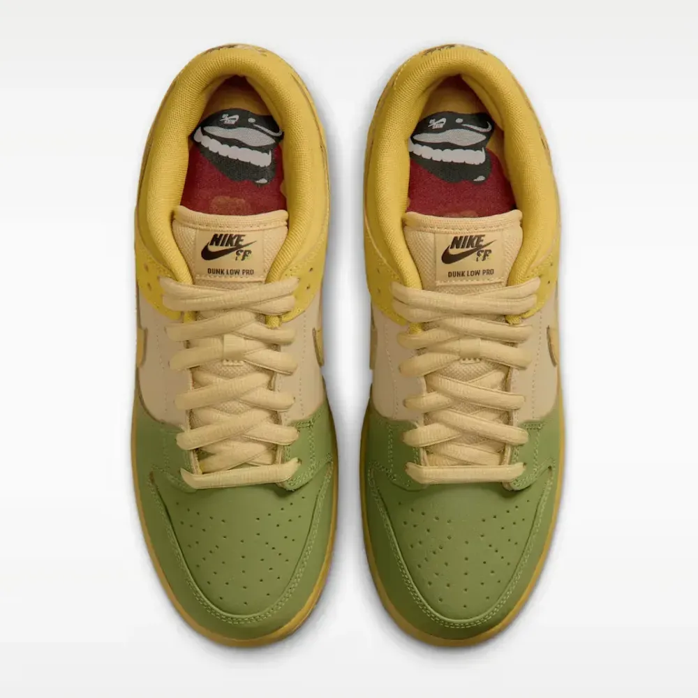 Nike SB Dunk Low Pro Saffron Quartz Pear Buff Gold foto 2