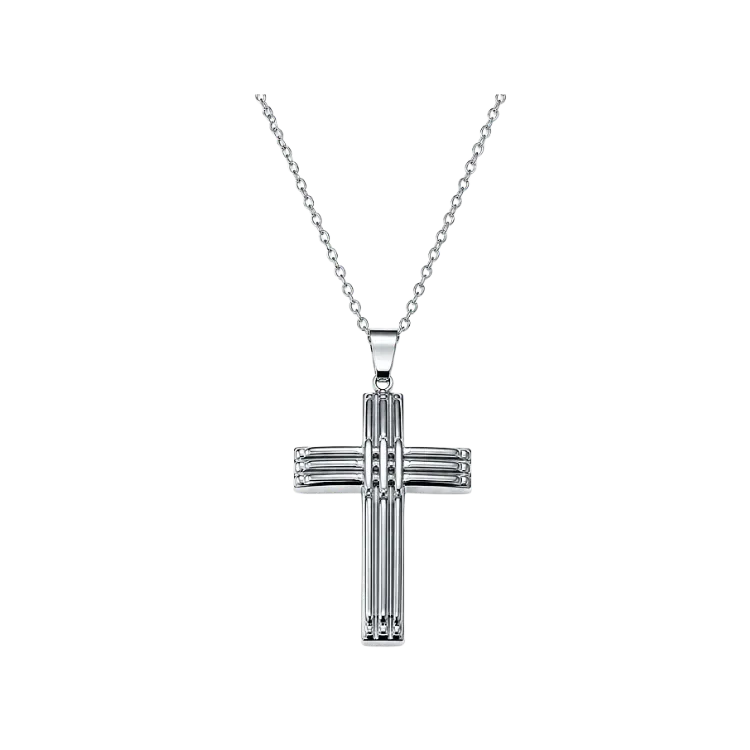 Corrente Casa Cinza Brasil Main Cross Slim Silver