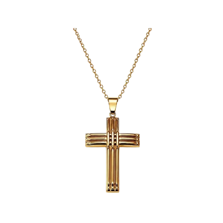 Corrente Casa Cinza Brasil Main Cross Slim Gold