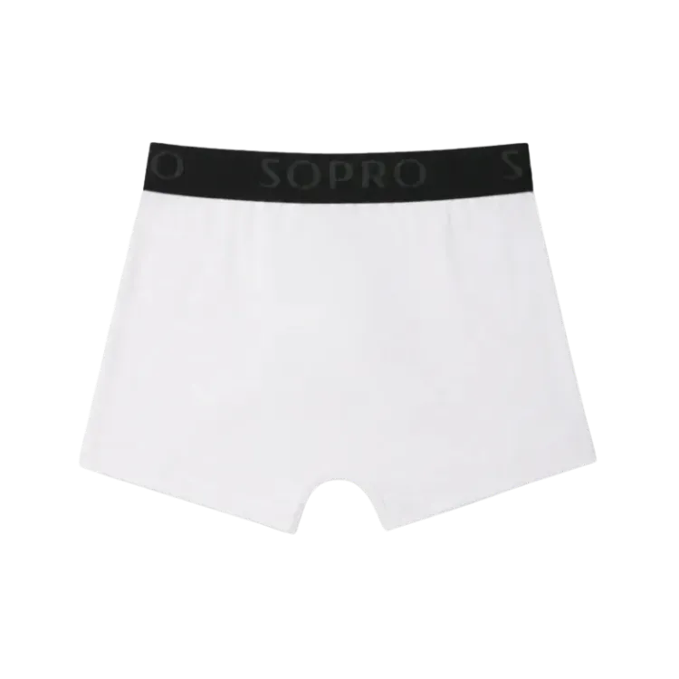 Cueca Sopro Boxer White & Grey