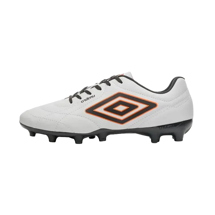 Chuteira Umbro Society Class Footballer White Black Orange