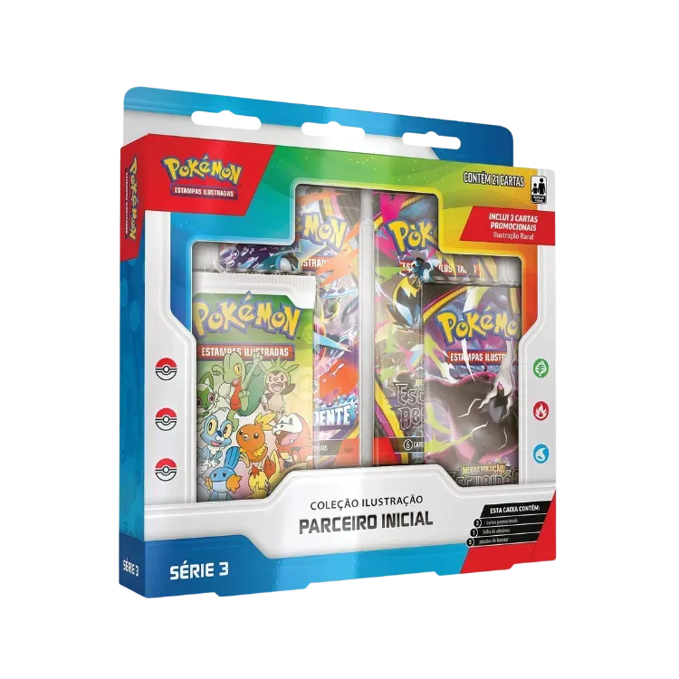 Box Coleção Parceiro Inicial Série 3 Pokémon TCG PT-BR