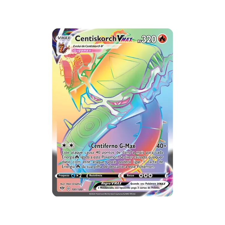 Centiskorch VMAX (191/189) Escuridão Incandescente Pokémon TCG