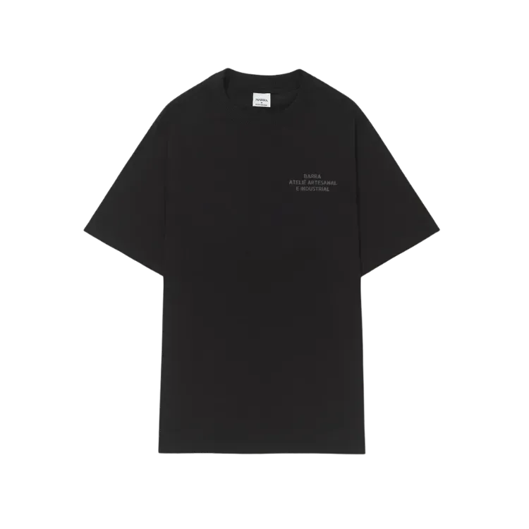 Camiseta Barra Crew Barra Ateliê Estêncil Preta