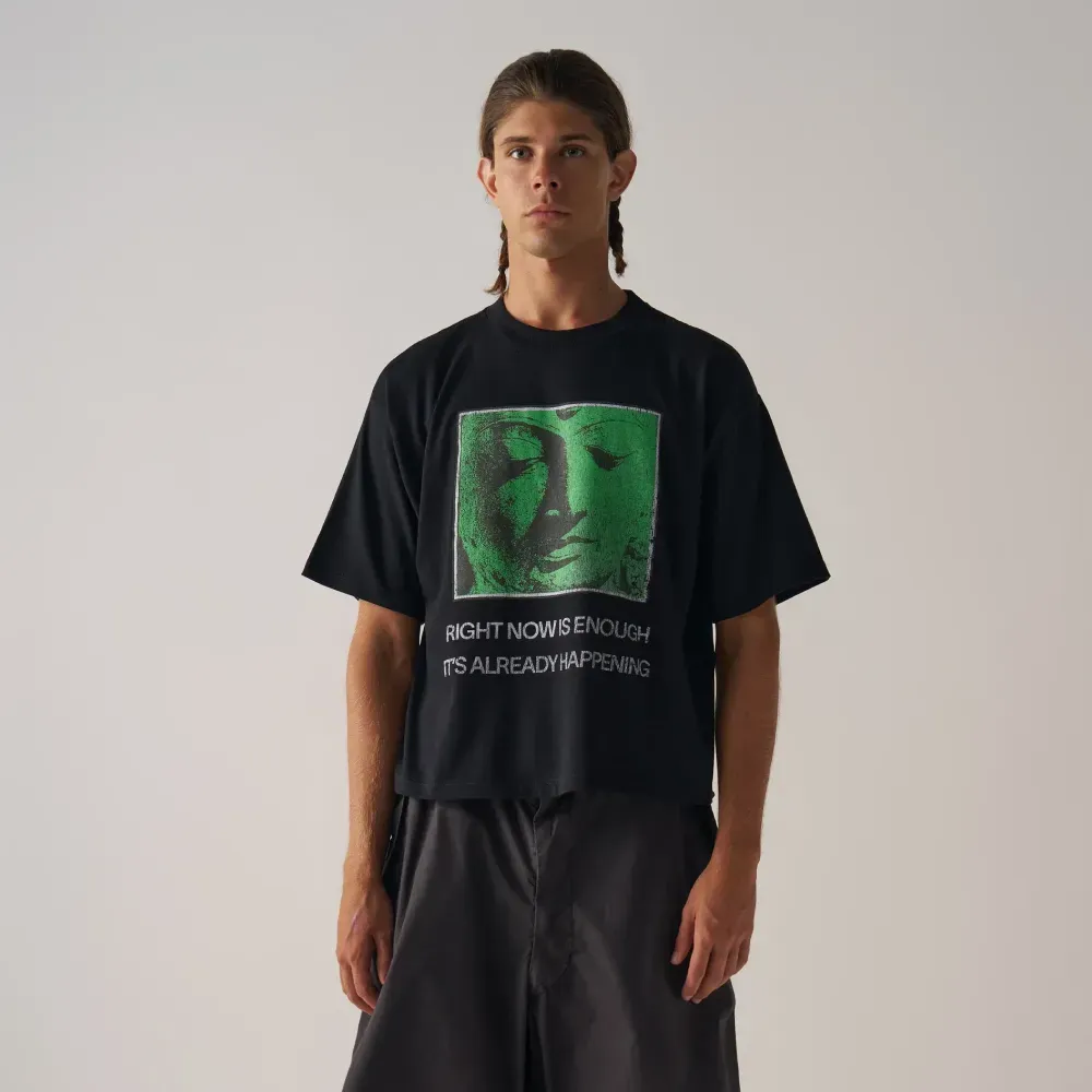 Camiseta Singa Boxy Over Buda Black - Droper
