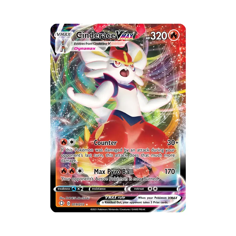 Cinderace VMAX (19/72) Destinos Brilhantes Pokémon TCG foto 1