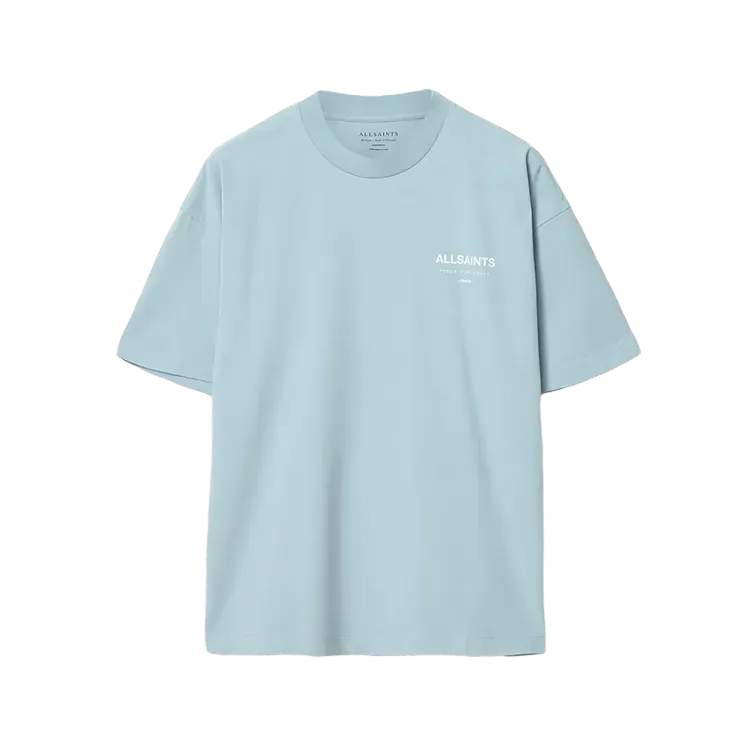 Camiseta AllSaints Underground Oversized Salton Blue