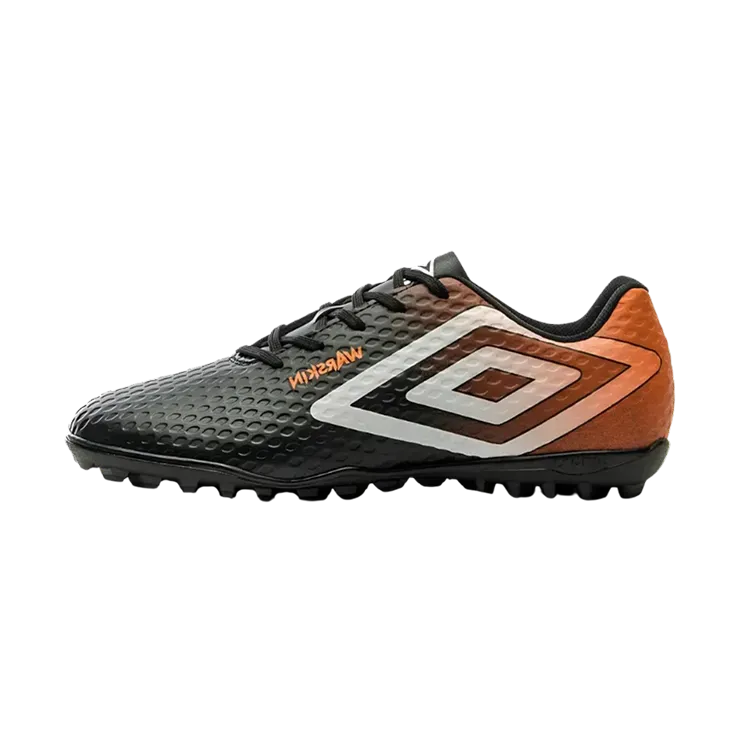 Chuteira Umbro Society Warskin Black Orange