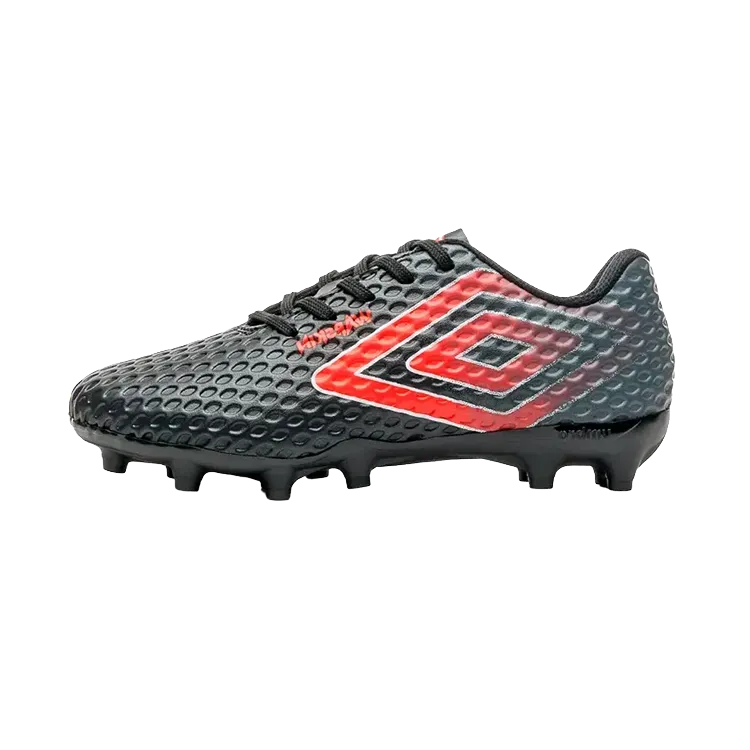 Chuteira Umbro Campo Warskin Black Red Infantil