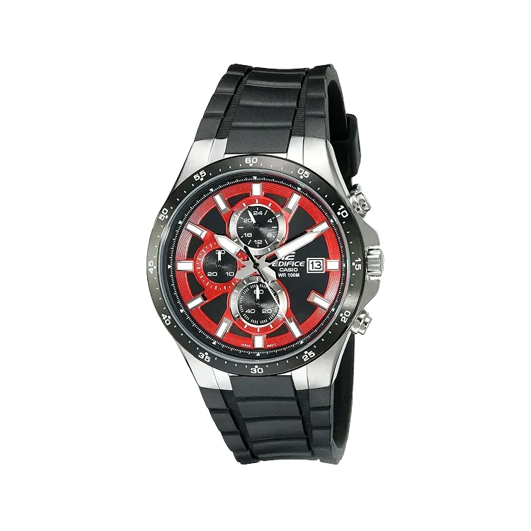 Relógio Casio Edifice Chronograph Red Dial 45mm