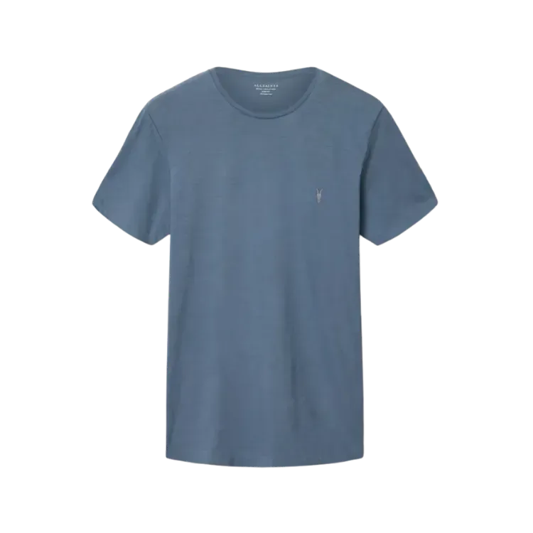 Camiseta AllSaints Tonic Crew Neck Slim Ramskull Waved Blue