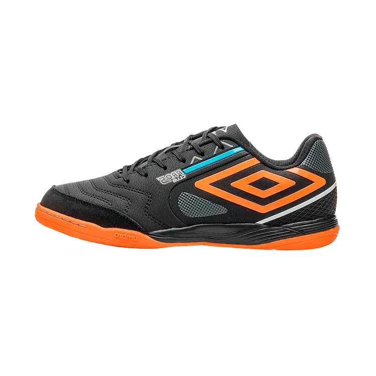 Chuteira Umbro Futsal Indoor Pro 5 Bump Black Orange