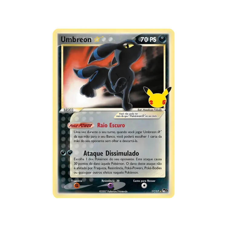 Umbreon Star (17/17) Celebrações Pokémon TCG