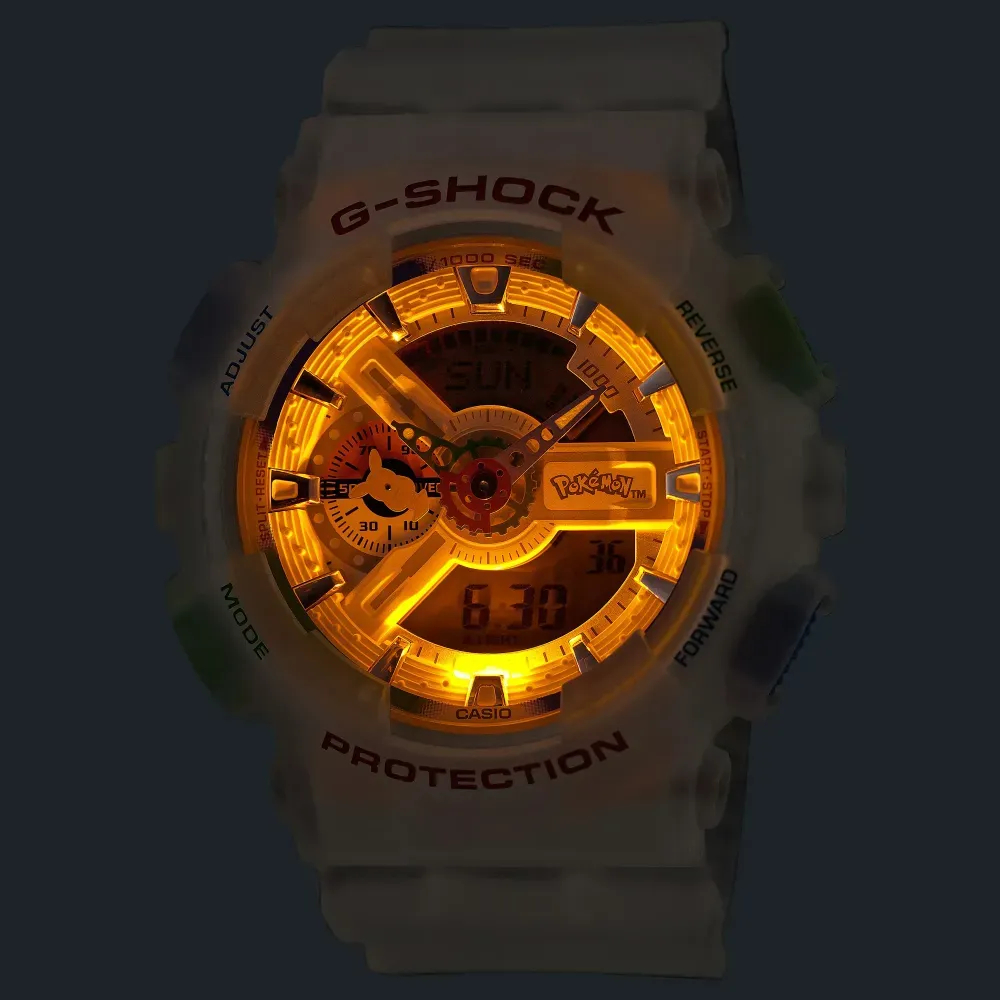 Pokémon x Casio Relógio G-Shock Analog-Digital White GA-110PKM-7A