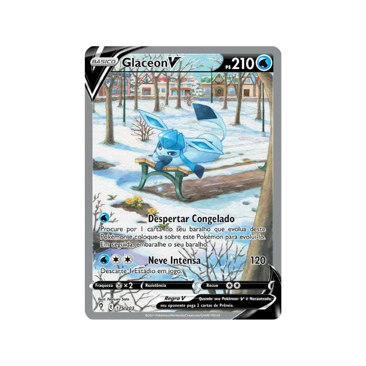 Glaceon V (175/203) Céus em Evolução Pokémon TCG