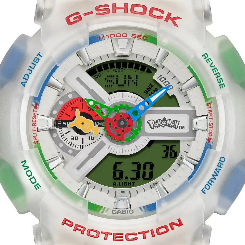 Pokémon x Casio Relógio G-Shock Analog-Digital White GA-110PKM-7A