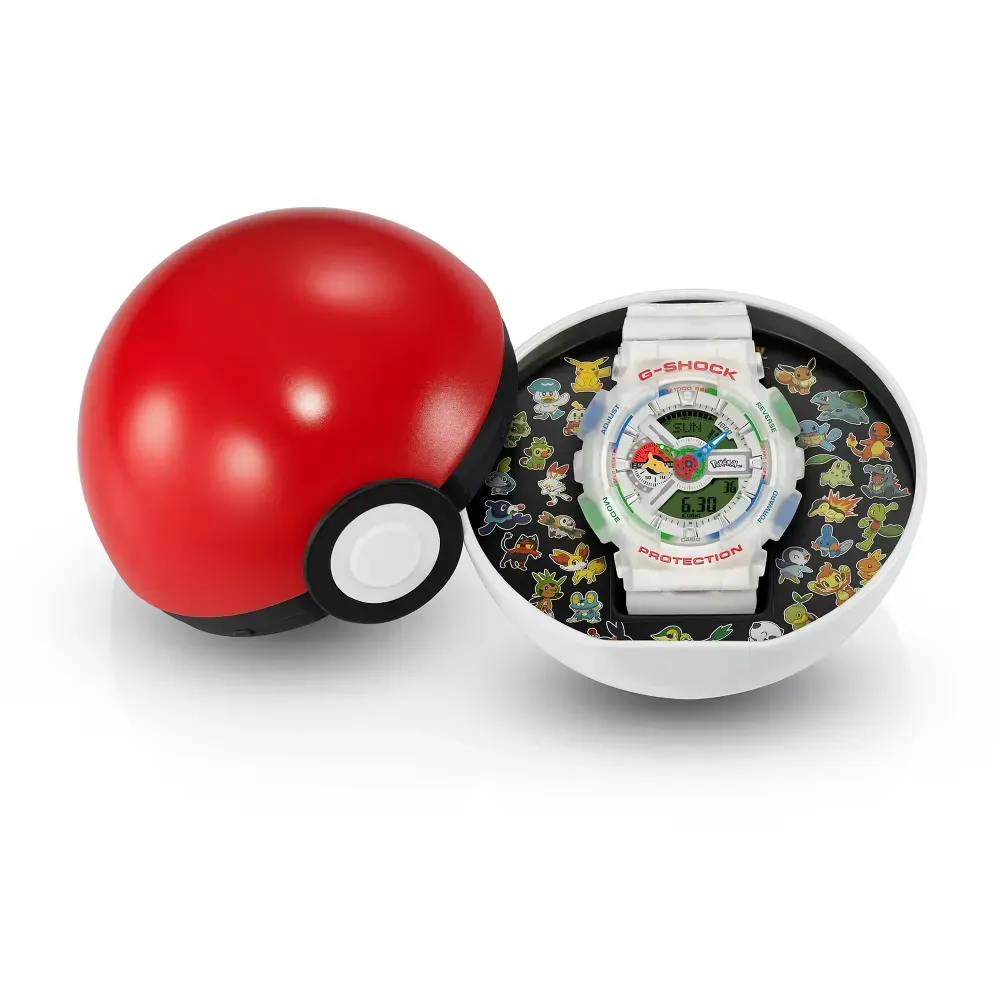 Pokémon x Casio Relógio G-Shock Analog-Digital White GA-110PKM-7A