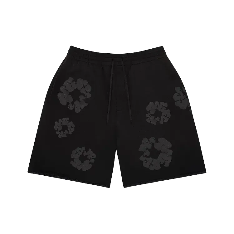 Shorts Denim Tears Mono Cotton Wreath Black