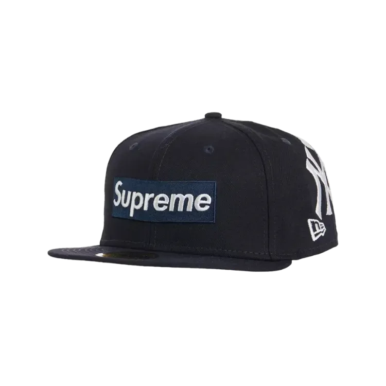 New Era x Supreme Boné New York Yankees Box Logo Navy