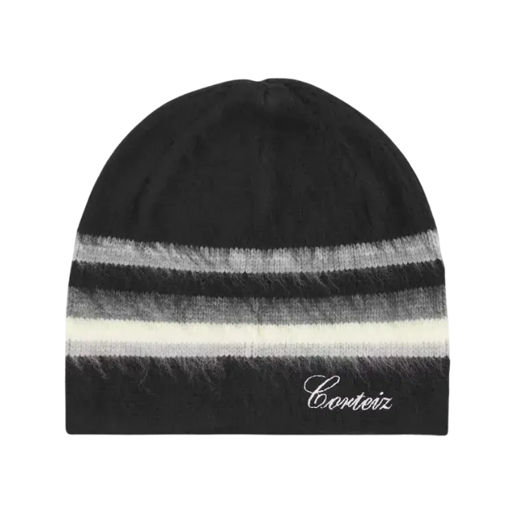 Touca Corteiz Multi Stripe Knit Black
