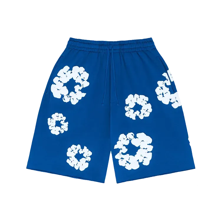 Shorts Denim Tears The Cotton Wreath Royal Blue - Droper