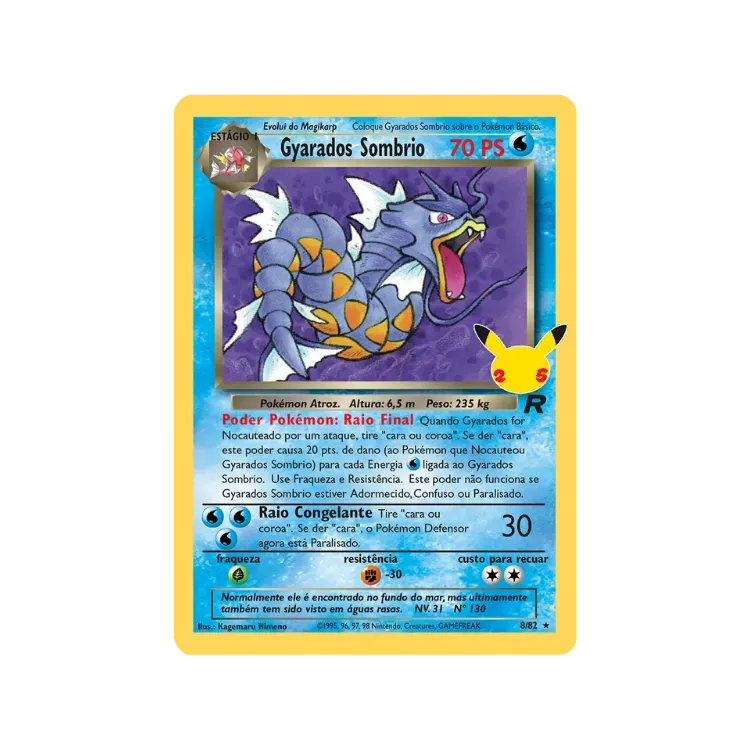 Gyarados Sombrio (8/82) Celebrações Pokémon TCG