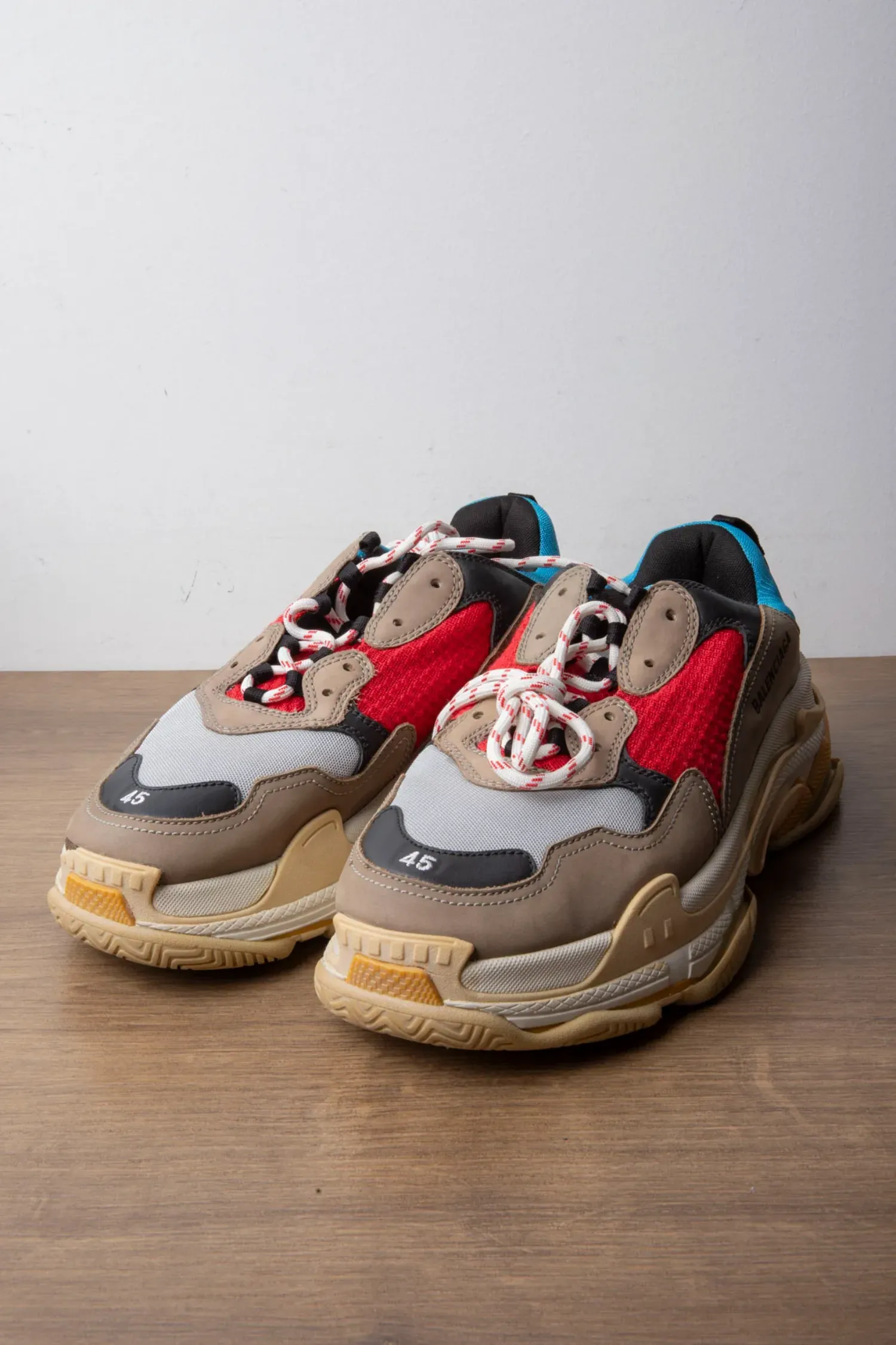 Balenciaga Triple S Grey Red Blue